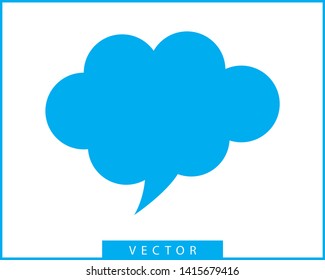 Talk bubble speech icon. Blank empty bubbles vector design elements. Chat on line symbol template. Dialogue balloon sticker silhouette. 