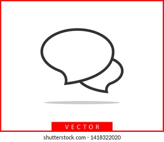 Talk bubble speech icon. Blank empty bubbles vector design elements. Chat on line symbol template. Dialogue balloon sticker silhouette. 