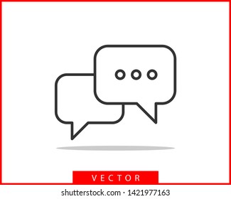 Talk bubble speech icon. Blank empty bubbles vector design elements. Chat on line symbol template. Dialogue balloon sticker silhouette. 