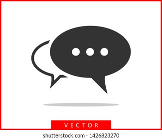 Talk bubble speech icon. Blank empty bubbles vector design elements. Chat on line symbol template. Dialogue balloon sticker silhouette. 