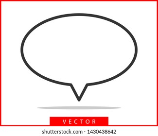Talk bubble speech icon. Blank empty bubbles vector design elements. Chat on line symbol template. Dialogue balloon sticker silhouette. 