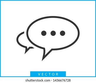 Talk bubble speech icon. Blank empty bubbles vector design elements. Chat on line symbol template. Dialogue balloon sticker silhouette. 