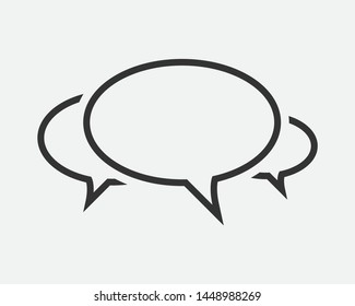 Talk bubble speech icon. Blank empty bubbles vector design elements. Chat on line symbol template. Dialogue balloon sticker silhouette. 