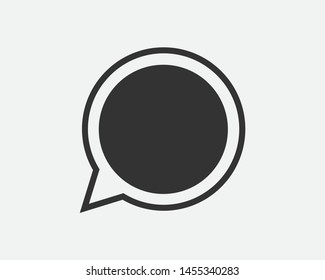Talk bubble speech icon. Blank empty bubbles vector design elements. Chat on line symbol template. Dialogue balloon sticker silhouette. 