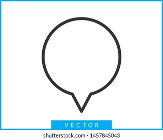 Talk bubble speech icon. Blank empty bubbles vector design elements. Chat on line symbol template. Dialogue balloon sticker silhouette. 