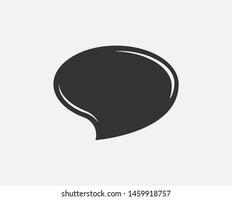 Talk bubble speech icon. Blank empty bubbles vector design elements. Chat on line symbol template. Dialogue balloon sticker silhouette. 