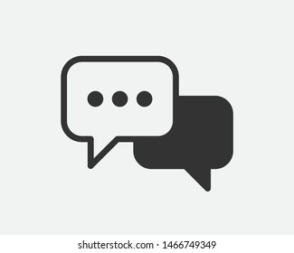 Talk bubble speech icon. Blank empty bubbles vector design elements. Chat on line symbol template. Dialogue balloon sticker silhouette. 