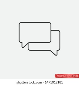 Talk bubble speech icon. Blank empty bubbles vector design elements. Chat on line symbol template. Dialogue balloon sticker silhouette. 