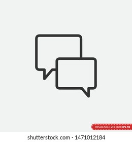 Talk bubble speech icon. Blank empty bubbles vector design elements. Chat on line symbol template. Dialogue balloon sticker silhouette. 