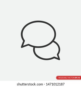 Talk bubble speech icon. Blank empty bubbles vector design elements. Chat on line symbol template. Dialogue balloon sticker silhouette. 
