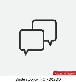 Talk bubble speech icon. Blank empty bubbles vector design elements. Chat on line symbol template. Dialogue balloon sticker silhouette. 