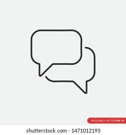 Talk bubble speech icon. Blank empty bubbles vector design elements. Chat on line symbol template. Dialogue balloon sticker silhouette. 