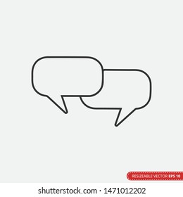 Talk bubble speech icon. Blank empty bubbles vector design elements. Chat on line symbol template. Dialogue balloon sticker silhouette. 