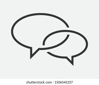 Talk bubble speech icon. Blank empty bubbles vector design elements. Chat on line symbol template. Dialogue balloon sticker silhouette. 