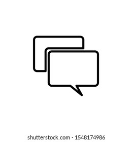 Talk bubble speech icon. Blank empty bubbles vector design elements. Chat on line symbol template. Dialogue balloon sticker silhouette.