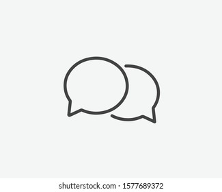 Talk bubble speech icon. Blank empty bubbles vector design elements. Chat on line symbol template. Dialogue balloon sticker silhouette.