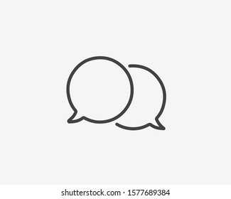 Talk bubble speech icon. Blank empty bubbles vector design elements. Chat on line symbol template. Dialogue balloon sticker silhouette.