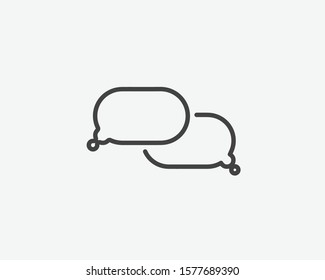 Talk bubble speech icon. Blank empty bubbles vector design elements. Chat on line symbol template. Dialogue balloon sticker silhouette.