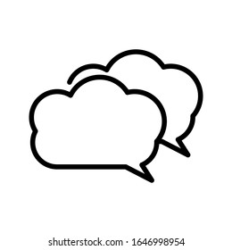 Talk bubble speech icon. Blank empty bubbles vector design elements