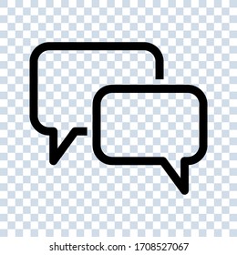 Talk bubble speech icon. Blank empty bubbles vector design elements. Chat on line symbol template. vector illustration. editable icon