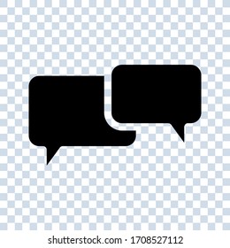 Talk bubble speech icon. Blank empty bubbles vector design elements. Chat on line symbol template. vector illustration. editable icon