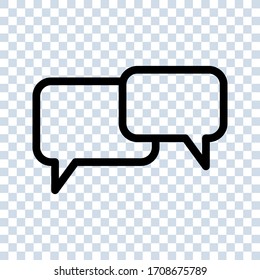 Talk bubble speech icon. Blank empty bubbles vector design elements. Chat on line symbol template. vector illustration. editable icon