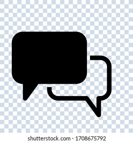 Talk bubble speech icon. Blank empty bubbles vector design elements. Chat on line symbol template. vector illustration. editable icon