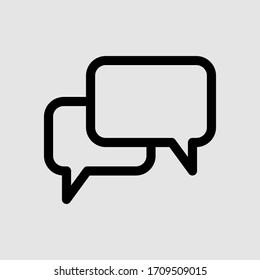 Talk bubble speech icon. Blank empty bubbles vector design elements. Chat on line symbol template. vector illustration. editable icon