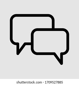 Talk bubble speech icon. Blank empty bubbles vector design elements. Chat on line symbol template. vector illustration. editable icon