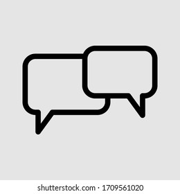Talk bubble speech icon. Blank empty bubbles vector design elements. Chat on line symbol template. vector illustration. editable icon