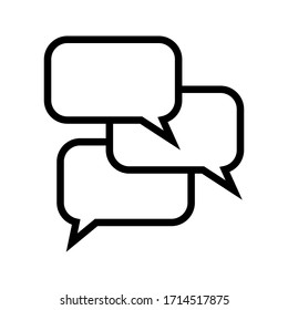 Talk bubble speech icon. Blank empty bubbles vector design elements. Chat on line symbol template. vector illustration. editable icon