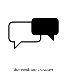 Icono de discurso de burbuja. Elementos de diseño vectorial de burbujas vacías en blanco. Chat en la plantilla de símbolos de línea. ilustración vectorial. 