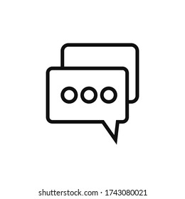 Talk bubble speech icon. Blank empty bubbles vector design elements. Chat on line symbol template. Dialogue balloon sticker silhouette