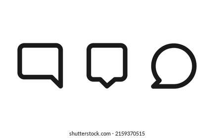 Talk bubble speech icon. Blank empty bubbles vector design elements. Chat symbols isolated on white background. Vector EPS 10