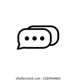 Sprich: Sprechblase-Symbol. Leere, leere Blasen, Vektordesign-Elemente. Chatten Sie eine Online-Symbolvorlage. Dialog Ballonaufkleber Silhouette.