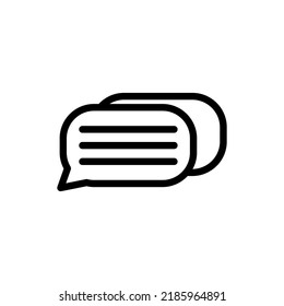 Icono de discurso de burbuja. Elementos de diseño vectorial de burbujas vacías en blanco. Plantilla de símbolo de conversación en línea. Silueta de emoticones de globo de diálogo.