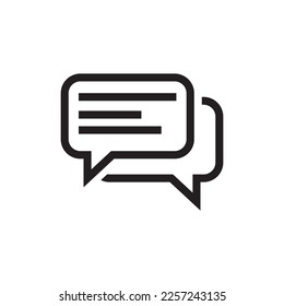 Icono de discurso de burbuja. Elementos de diseño vectorial de burbujas vacías en blanco. Plantilla de símbolo de conversación en línea. Silueta de emoticones de globo de diálogo. Icono de conversación, Icono de línea de comunicación, Icono de línea de comunicación