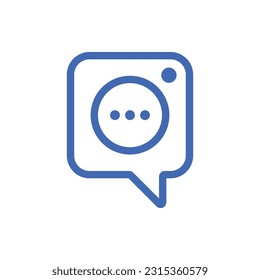 Icono de discurso de burbuja. Elementos de diseño vectorial de burbujas vacías en blanco. Plantilla de símbolo de conversación en línea. Silueta de emoticones de globo de diálogo.
