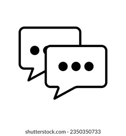 Talk bubble speech icon. Blank empty bubbles vector design elements. Chat on line symbol template. Dialogue balloon sticker silhouette. 