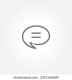 Icono de discurso de burbuja. Elementos de diseño vectorial de burbujas vacías en blanco. Plantilla de símbolo de conversación en línea. Silueta de emoticones de globo de diálogo. vector de icono de mensaje. icono de chat a la moda.