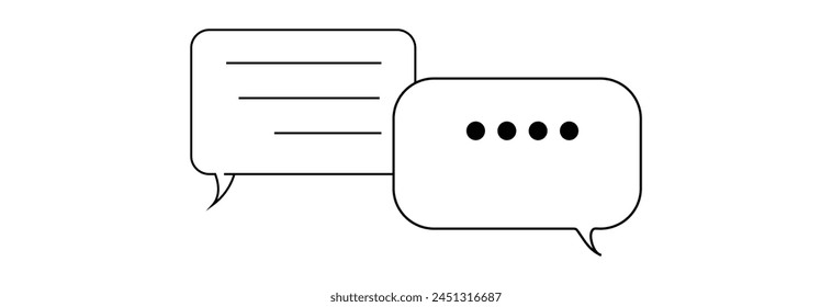 Talk bubble speech icon. Blank empty bubbles vector design elements. Chat on line symbol template eps 10.