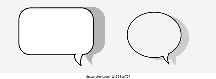 Talk bubble speech icon. Blank empty bubbles vector design elements. Chat on line symbol template eps 10.
