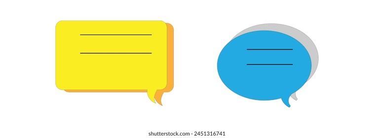 Talk bubble speech icon. Blank empty bubbles vector design elements. Chat on line symbol template eps 10.