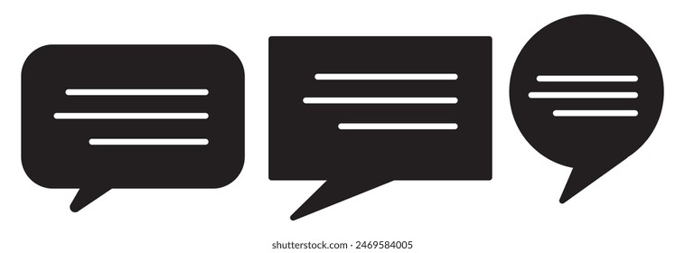 Talk bubble speech icon. Blank empty bubbles vector design elements. Speech bubble chat icon isolated. 11:11
