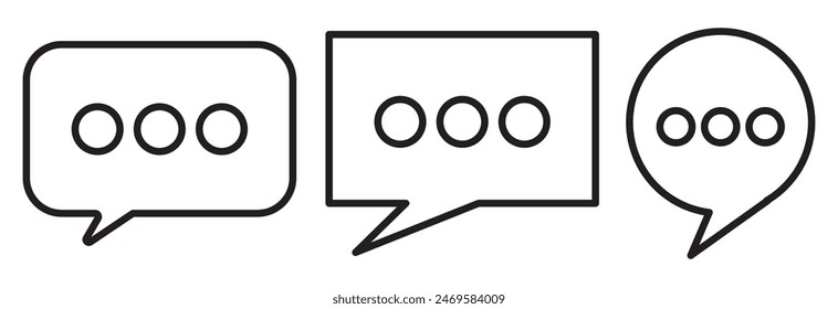 Sprechblasen-Sprachsymbol. Leere Blasen Vektorgrafik Design-Elemente. Sprachblasen-Chat-Symbol isoliert. 11:11