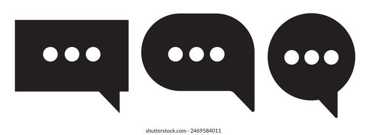 Sprechblasen-Sprachsymbol. Leere Blasen Vektorgrafik Design-Elemente. Sprachblasen-Chat-Symbol isoliert. 11:11