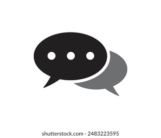 Talk bubble speech icon. Blank empty bubbles vector design elements. Chat on vector symbol template. Dialogue balloon sticker silhouette.