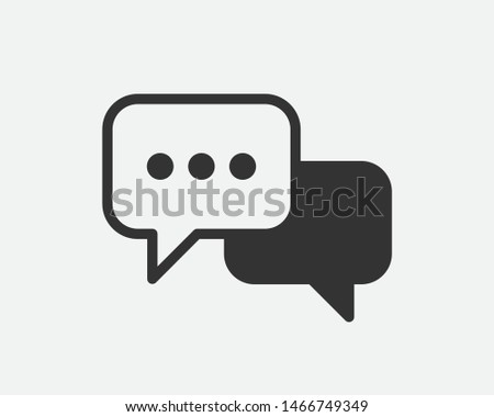 Talk bubble speech icon. Blank empty bubbles vector design elements. Chat on line symbol template. Dialogue balloon sticker silhouette. 