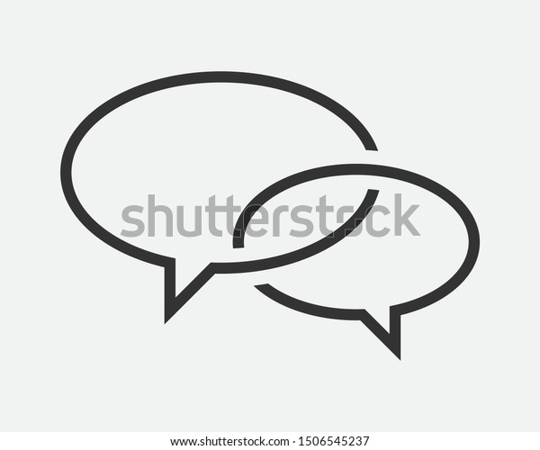 Talk Bubble Speech Icon Blank Empty Stock Vector Royalty Free Shutterstock