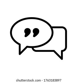 Talk bubble speech icon. Bubbles vector. chat icon symbol on white background